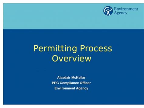 PPT Permitting Process Overview Alasdair McKellar PPC Compliance