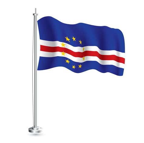 Bandera Cabo Verde Bandera De Onda Realista Aislada Del Pa S De Cabo