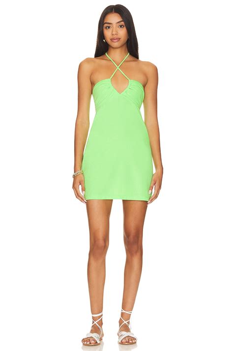 Show Me Your Mumu X Revolve Outgoing Mini Dress In Green Revolve