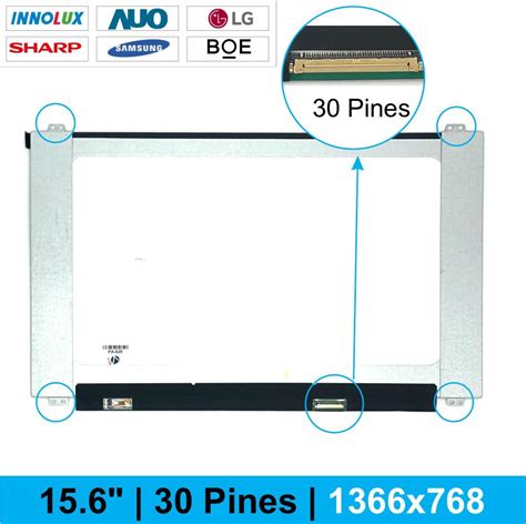 Pantalla 15 6 Nanoedge Slim 30 Pin 1366 768 Virtual Tronic