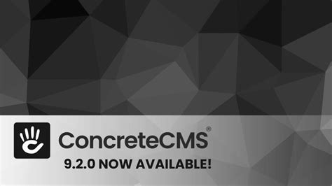 Concrete Cms 920 がリリースされました マカルーデジタル