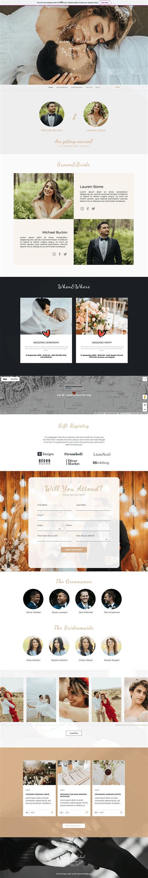 Wedding RSVP, WEBSITE Template, Wedding Website Invitation, Wix RSVP ...