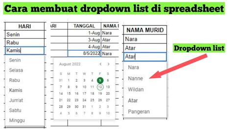 Cara Membuat Dropdown List Di Spreadsheet YouTube