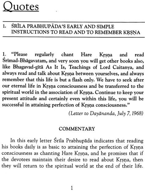 Reading Reform Srila Prabhupada S Plan For The Daily Reading Of His