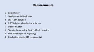 Estimation Of Chromium Vi By Spectrophotometric Method PPT