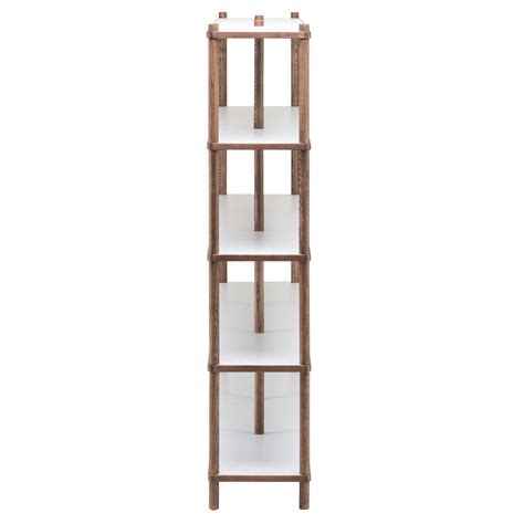 Nuevo Living Justin 5 Tier Shelving White And Grey / Walnut – Sportique