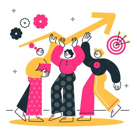 Ilustração do conceito de metas de equipe | Vetor Grátis