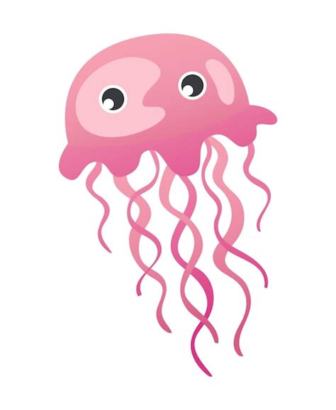 Premium Vector Jellyfish Cartoon Character Vector