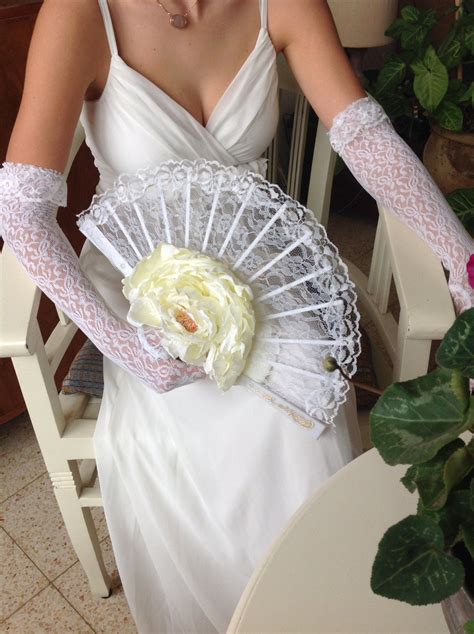 Wedding Fan Bouquet Bridal Fan Bouquet White By Studiotali