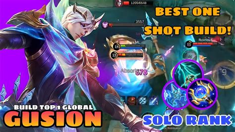 Gusion Best One Shot Build Fast Rank Up Solo Rank Gusion