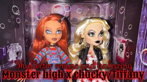 Monster High X Chucky And Tiffany Skullector Review Unboxing Youtube