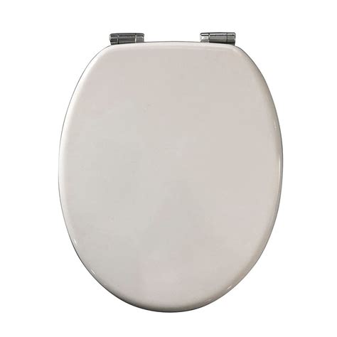 Abattant Wc En Bois Moul Blanc Fermeture Lente Bricomarch