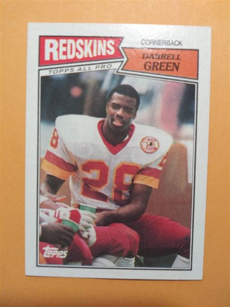 Darrell Green 1987 Topps Football 77 Washington Redskins All Pro Hof