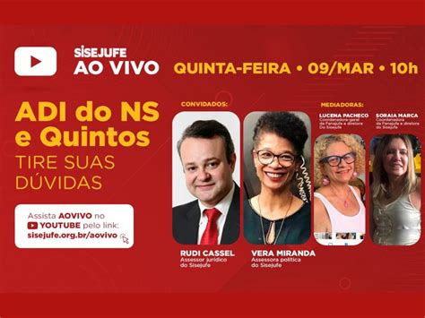 Fenajufe Sisejufe Realiza Live Nesta Quinta Feira S H