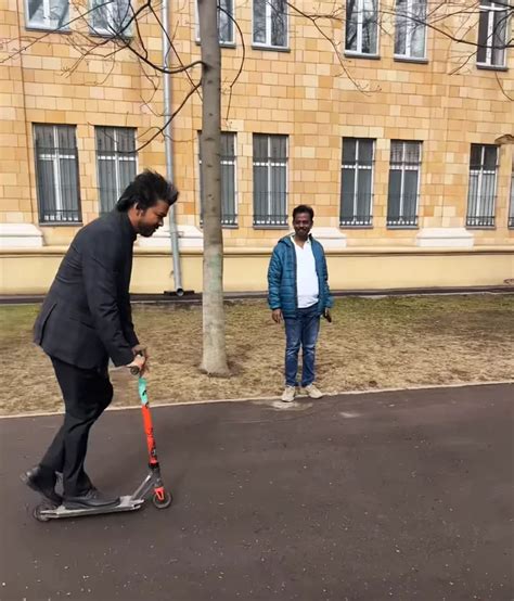 Thalapathy Vijay Spotted Riding A Kick Scooter While Filming The