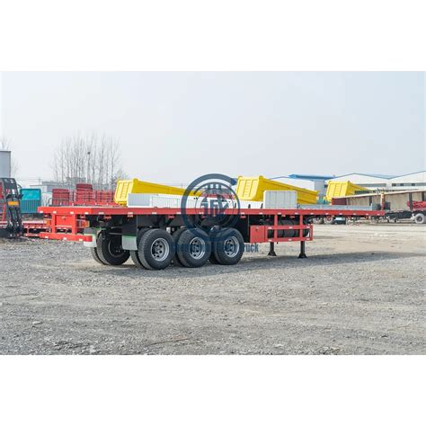 Tanzania New 2 3 4 Axles 40 80 Ton Flatbed Container Trailer