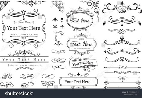 Label Border Design Collection Vector Stock Vector (Royalty Free ...