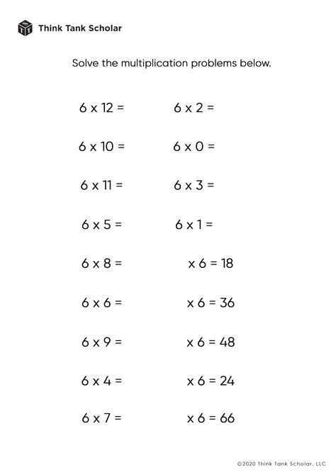 Free Multiplication Math Worksheets pdf | MATH ZONE FOR KIDS