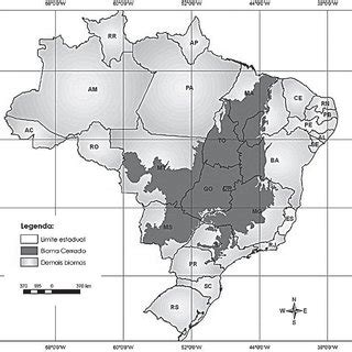 Mapa De Localiza O Do Cerrado E Demais Biomas Do Brasil Fonte