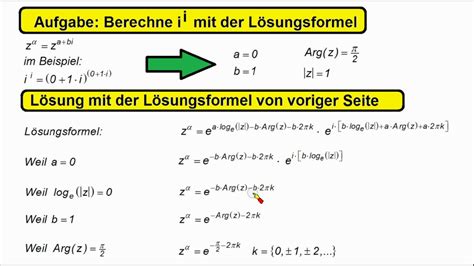 Komplexe Zahlen Generalisierte Potenzen 6 Komplexe Basis Mit Komplexen