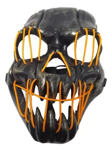 Mascara De Halloween Calavera Diabólica Terror Luces Led MercadoLibre