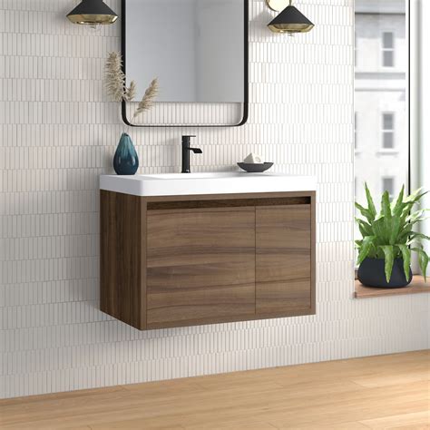 Mercury Row® Altenburg 305 Wall Mounted Single Bathroom Vanity With Cultured Marble Vanity