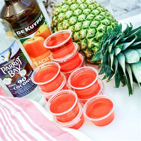 Easy Bahama Mama Jello Shots With Watermelon Jello