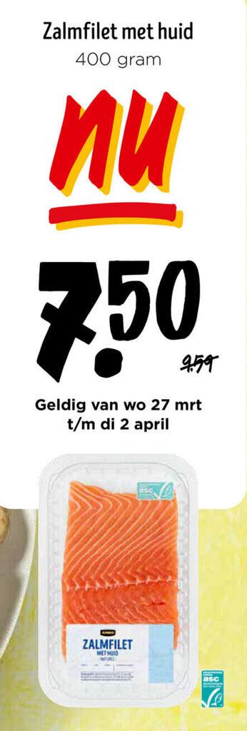 Zalmfilet Met Huid 400 Gram Aanbieding Bij Jumbo