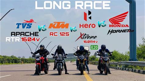 Hero Xtreme 160R 4v Vs Ktm Rc 125 Vs Tvs Apache 1604v Vs Honda Hornet 2