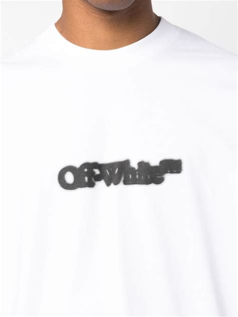 Off White Logo Print Cotton T Shirt Farfetch