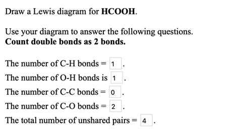 Draw A Lewis Diagram For Hcooh