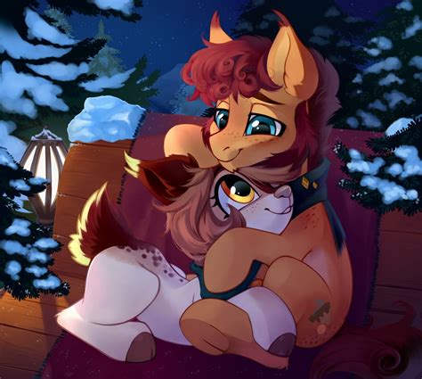 2462809 Safe Artist Taneysha Oc Deer Earth Pony Pony Bench