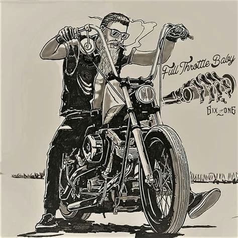 Black and White Motorcycle Art