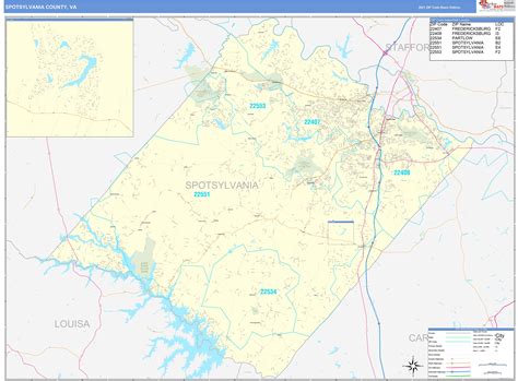 Spotsylvania County Zip Code Map