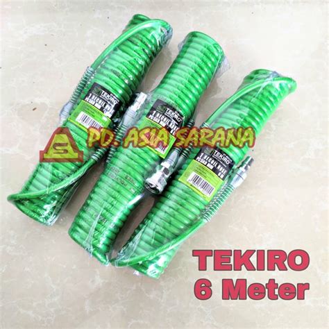 Jual Selang Angin Kompresor 6m Hijau Spiral Tekiro Air Recoil Hose Di