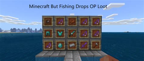 Minecraft PE DataPack | Minecraft But Fishing Drops OP Loot v2 - MC4RB