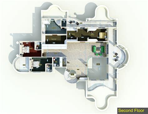 5 Bedroom Luxury House Plan Option 1 White and Tan, Contemporary House ...