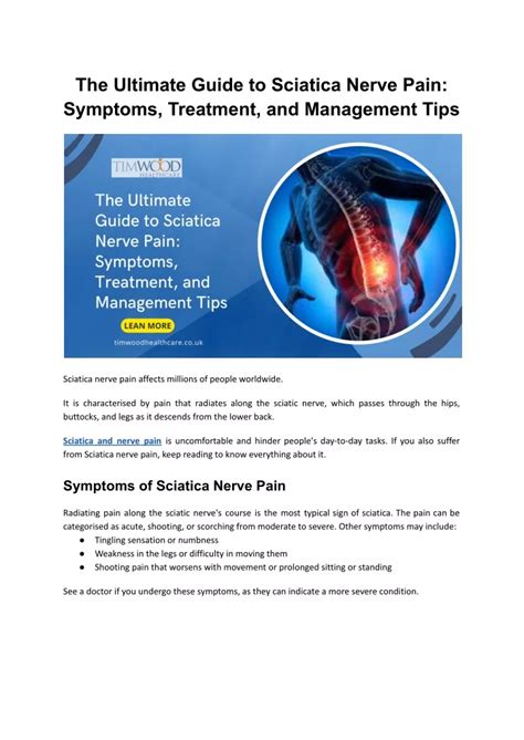 Ppt The Ultimate Guide To Sciatica Nerve Pain Symptoms Treatment