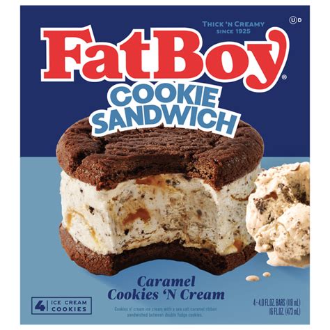 Save on FatBoy Ice Cream Cookie Sandwich Caramel Cookies 'N Cream - 4 ct Order Online Delivery ...