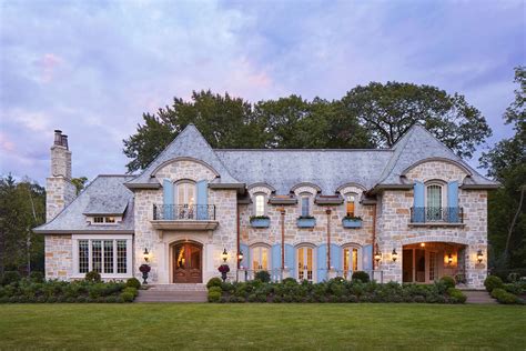 Elegant Stone House in Minnesota with French Country Character