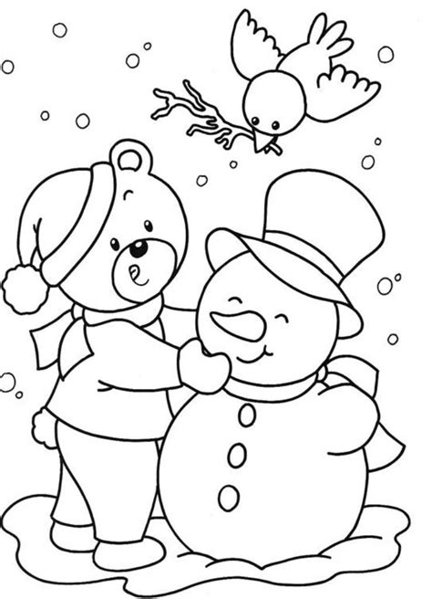 Christmas And Winter Coloring Pages At Free