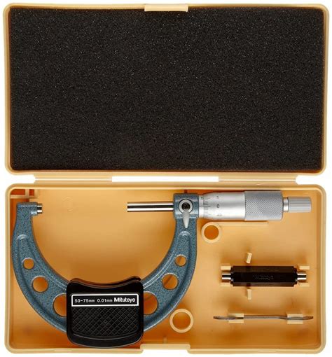 Mitutoyo 50 75mm Analog Outside Micrometer For Measuring Od 0 01 At