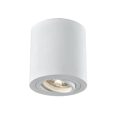 Flush Tilting And Dimmable Gu Ceiling Light In White Ceiling Lights