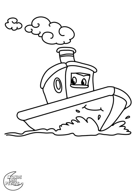 Bateau Coloriage Petit Barcos Dessin Boat Imprimer Imprimir Vela