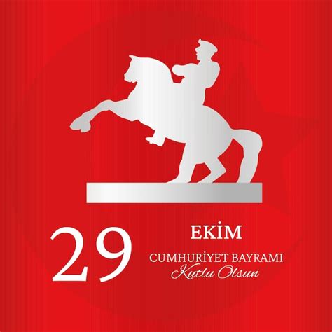 Premium Vector 29 Ekim Cumhuriyet Bayrami