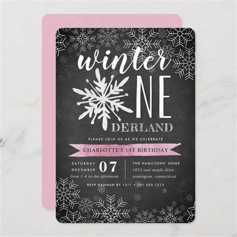 Winter Onederland First Birthday Invitation Zazzle