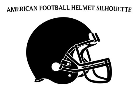 Free American Footballer Helmet vector silhouette, American Football ...