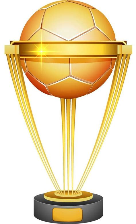 glossy golden football trophy cup award  vector art  vecteezy