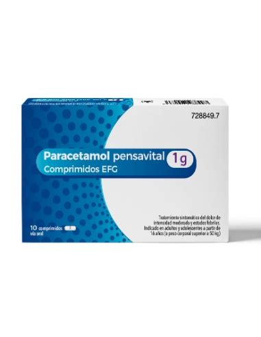 Paracetamol Pensavital Efg G Comprimidos