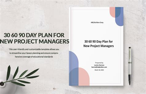 30 60 90 Day Plan for New Project Managers Template in Word, PDF ...